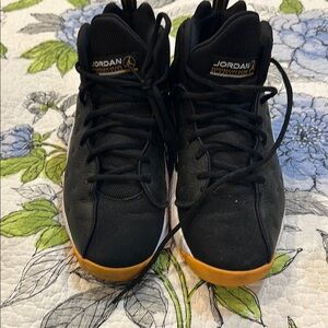 Black and orange Jordan Sneakers